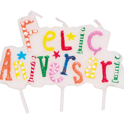 Bougie Felic Aniversari 8cm