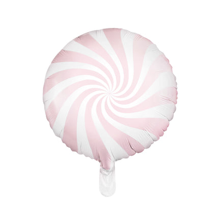 Ballon à l'hélium rose clair tourbillon 45cm vide