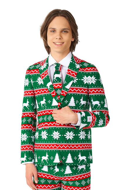 Costume vert festif Garçon Ado <tc>OppoSuits</tc>