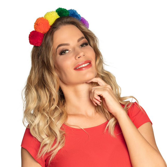 Tiare Arc-en-ciel Pompon