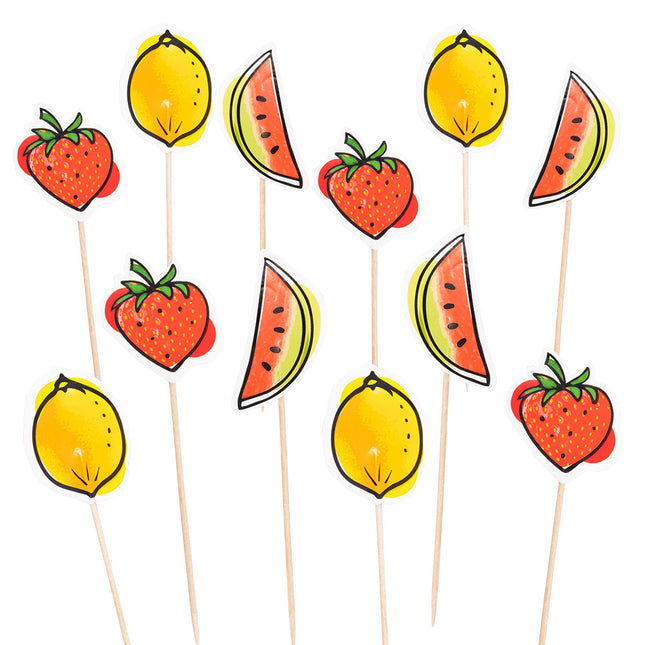 Bâtonnets cocktail Fruit 12cm 12pcs