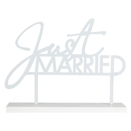 Décoration de table de mariage Just Married 25cm