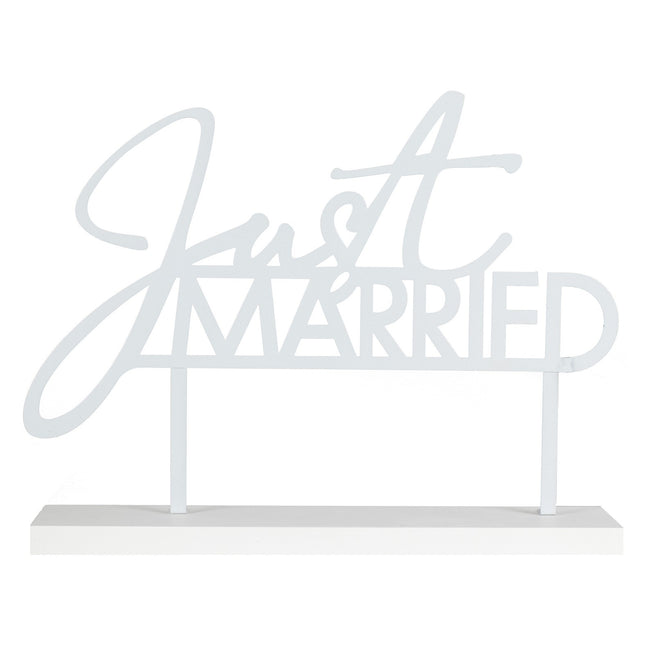 Décoration de table de mariage Just Married 25cm