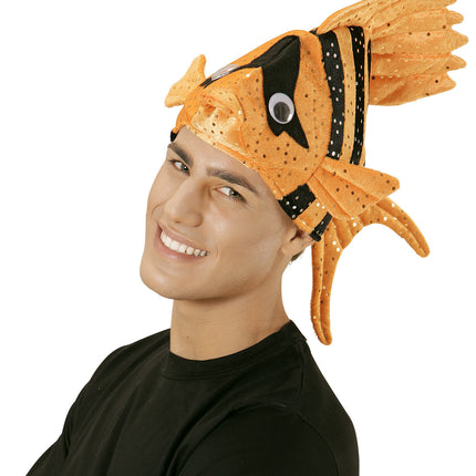 Chapeau de poisson orange