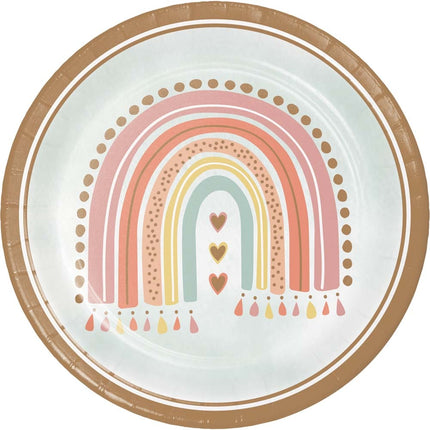 Signes papier arc-en-ciel 23cm 8pcs