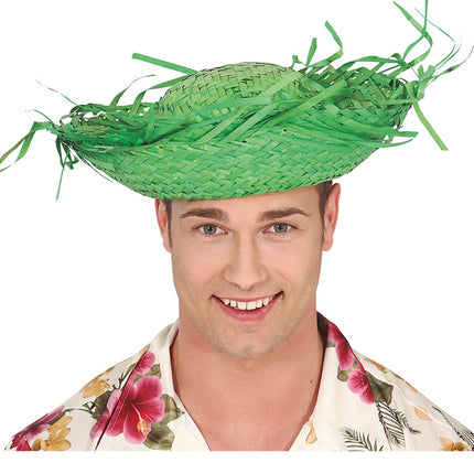 Chapeau de paille Vert