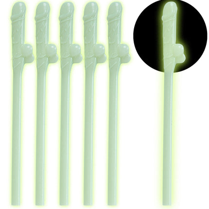Pailles Dick Glow In The Dark 6pcs