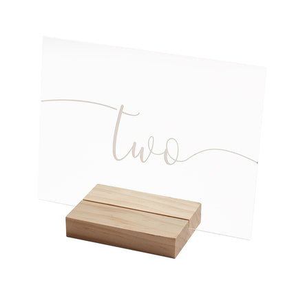 Numéros de table en bois 17cm 12pcs