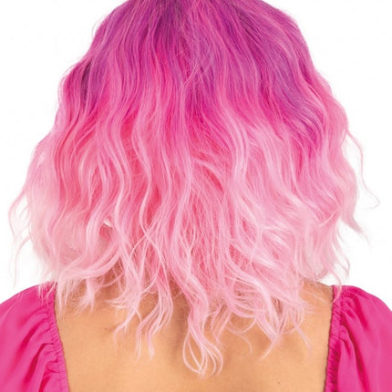 Perruque Alicia Half Long With Wave Pink To White