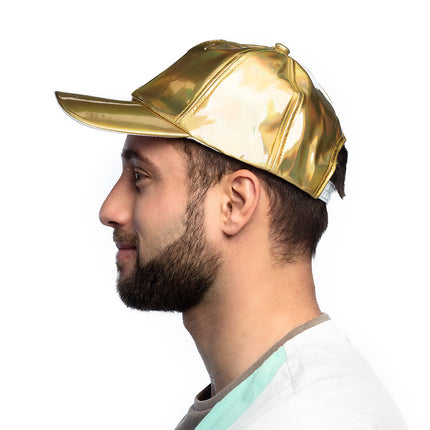 Casquette Holographique Or Ajustable 26cm