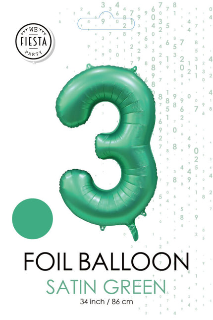 Ballon à figures vertes 3 ans Gloss 86cm