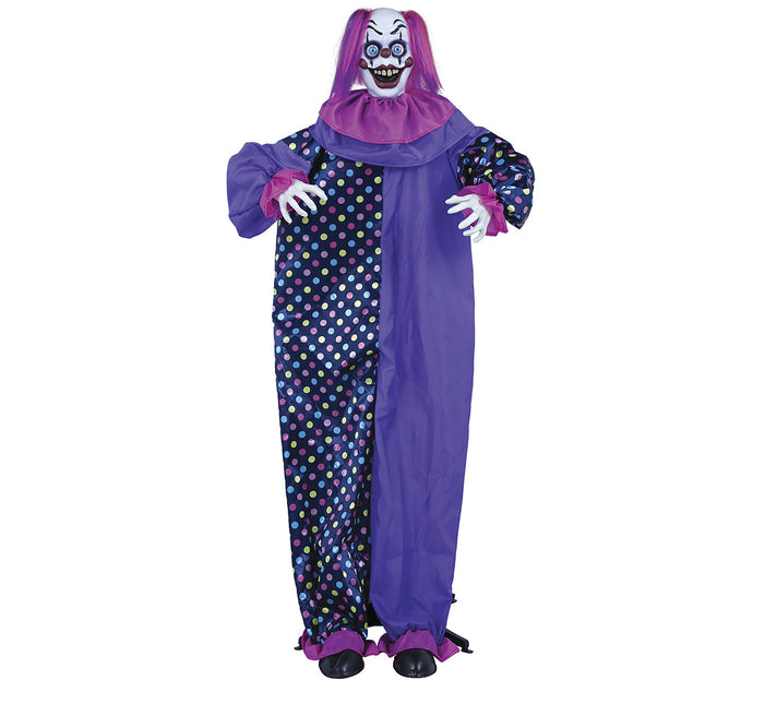 Poupée clown d'Halloween avec lumière et son 1,6 m
