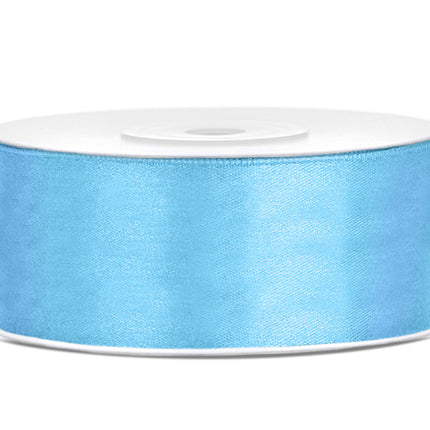 Ruban de satin bleu clair 25mm 25m