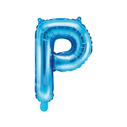 Ballon de baudruche Lettre P Bleu Vide 35cm