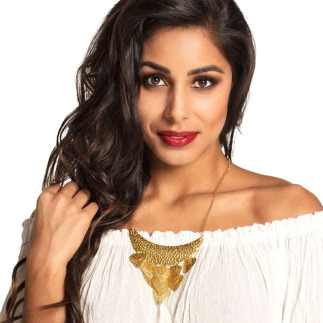 Collier feuilles d'or
