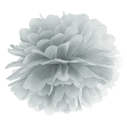 Pompon argenté 35cm