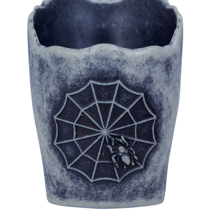 Décoration de table Halloween Bougie tête de mort 6cm