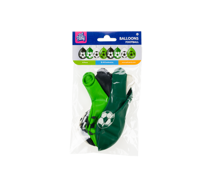 Ballons de football verts 30cm 8pcs
