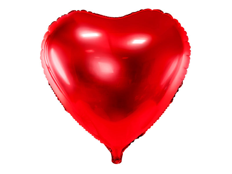 Ballon à l'hélium coeur rouge vide 61cm