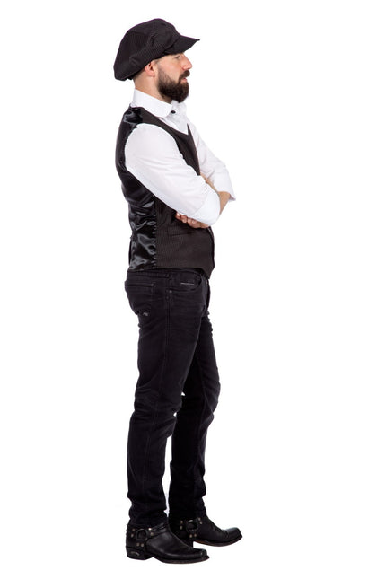 Set d'habillage pour les années folles 20S Gillet et casquette pour hommes