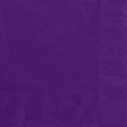Serviettes de table violettes 2 couches 25cm 20pcs