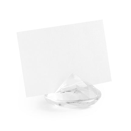 Porte-cartes de table Diamant transparent 4cm 10pcs