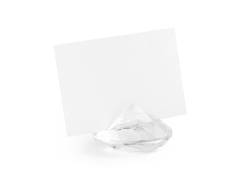 Porte-cartes de table Diamant transparent 4cm 10pcs