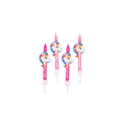 Bougies licornes 5.9cm 4pcs