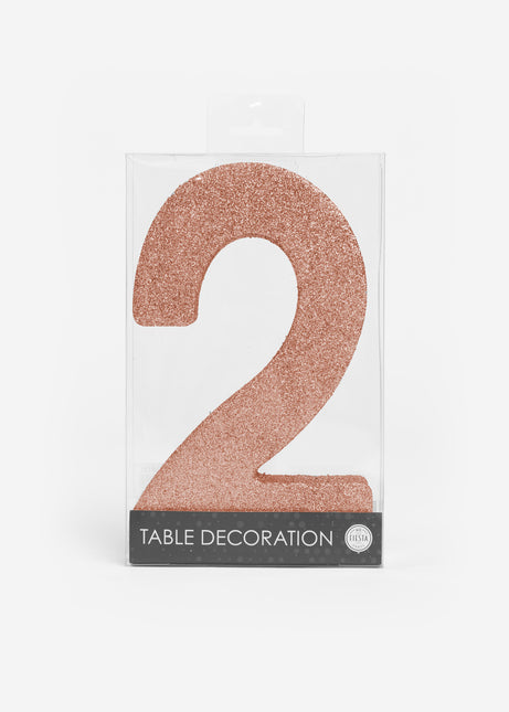 Décoration de table or rose Figure 2 paillettes 20.5cm