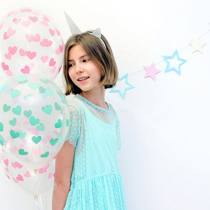 Ballons de baudruche transparents Cœurs roses clairs