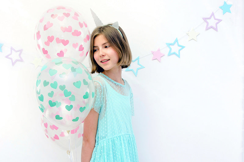 Ballons de baudruche transparents Cœurs roses clairs