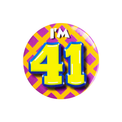 Je suis 41 Bouton 41 ans 5.5cm