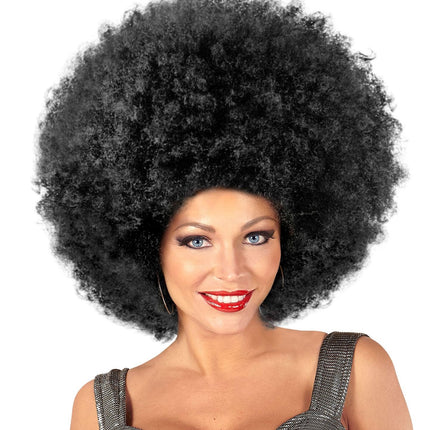 Perruque noire Afro Maxi