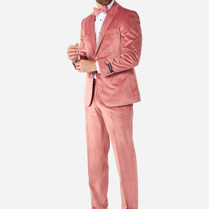 Velours rose clair Tuxedo Hommes <tc>OppoSuits</tc>