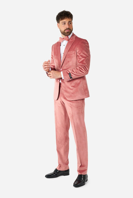 Velours rose clair Tuxedo Hommes <tc>OppoSuits</tc>