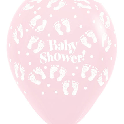 Ballons Baby Shower Footprints Pastel Matte Mix 30cm 25pcs