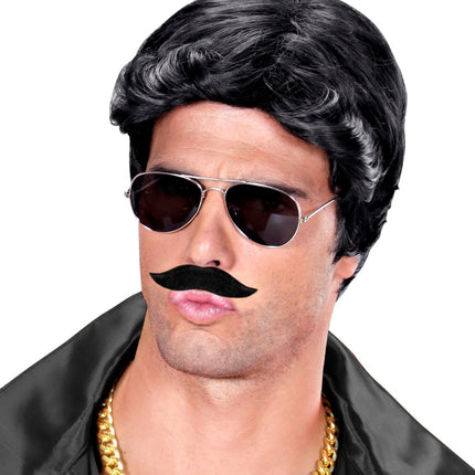 Fausse moustache noire grande
