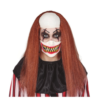 Demi-masque d'Halloween Visage de clown