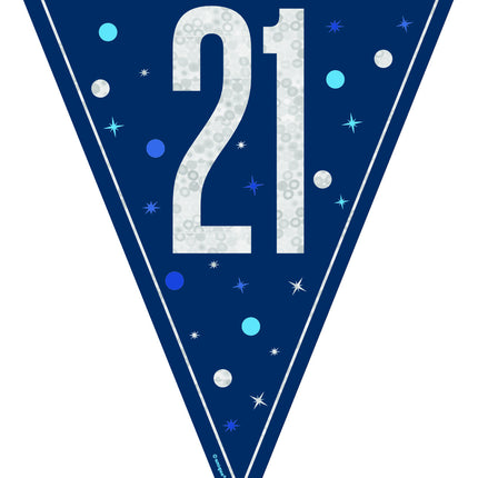 21 ans Guirlande bleue 2.5m