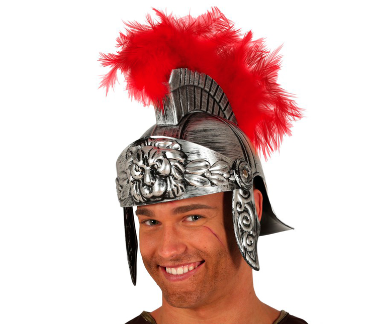 Casque romain en argent enfant