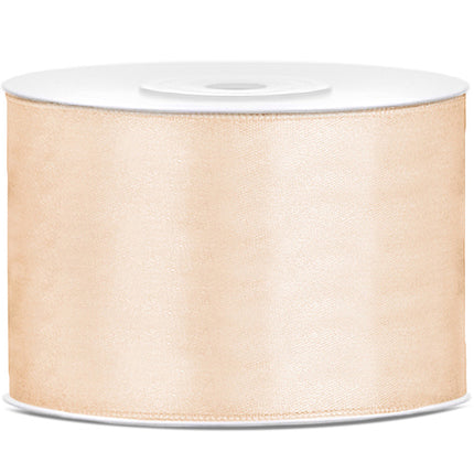 Ruban Satin Vanilla Creme 50mm 25m