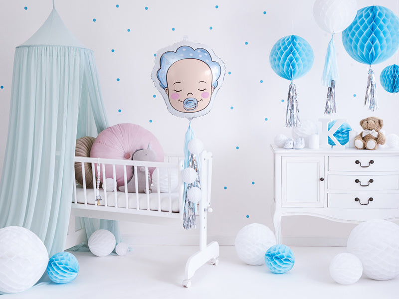 Ballon à l'hélium tête bébé garçon vide 45cm