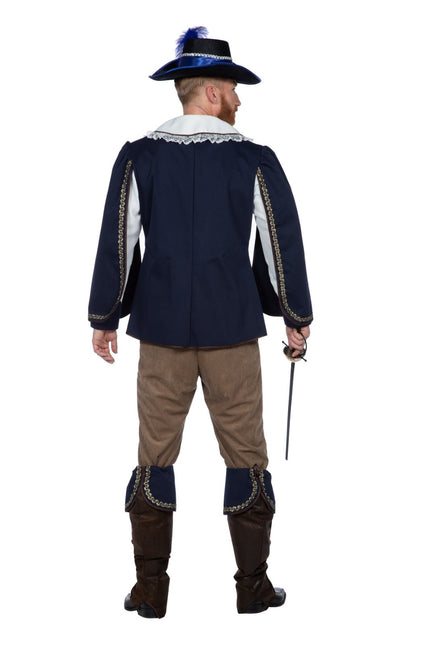 Costume de mousquetaire Bleu Homme