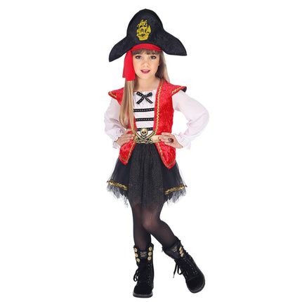 Robe Pirate Noir Rouge Tutu pour fille