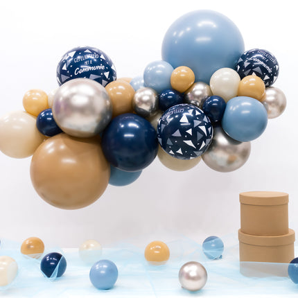 Kit de ballons DIY Communion Bio Bleu