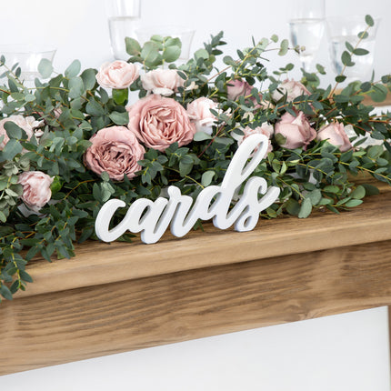 Cartes de décoration de table blanches 20cm