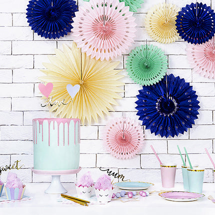 Pailles en papier rose clair 19.5cm 10pcs