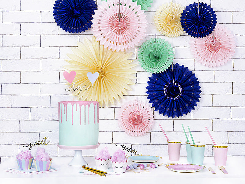 Pailles en papier rose clair 19.5cm 10pcs