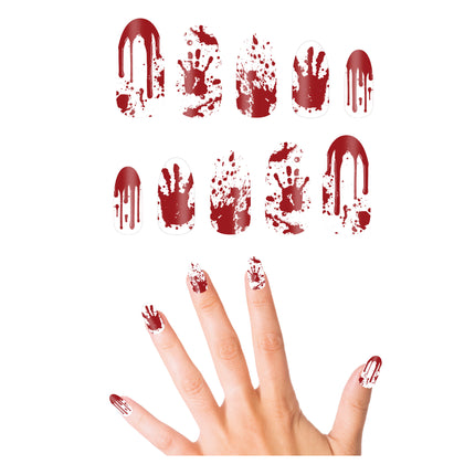 Faux ongles d'Halloween Bloody 10pcs
