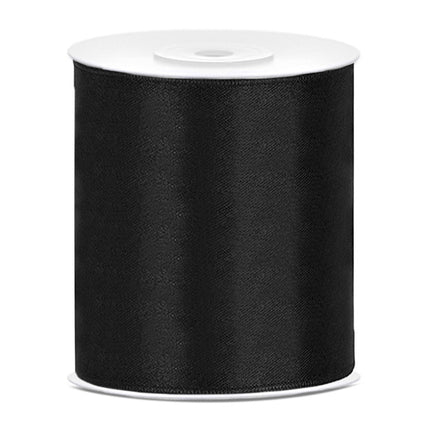 Ruban Satin Noir 100mm 25m